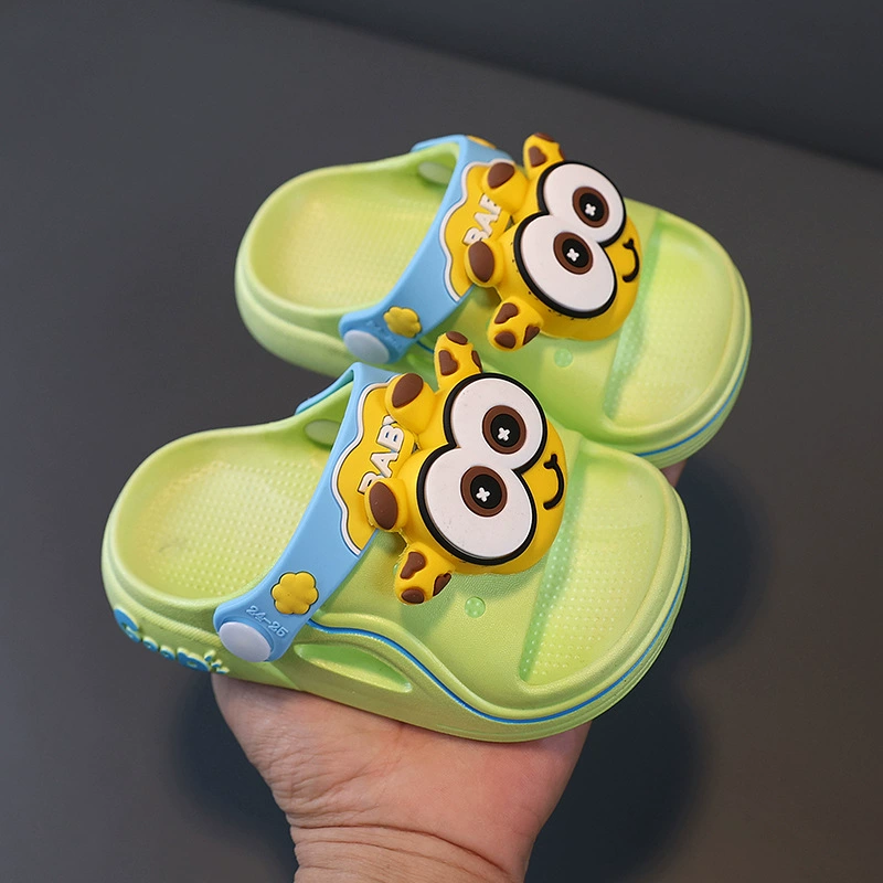 Детские тапочки Летняя девочка мультфильм милый комнатная мягкая подошва противоскользящий мальчик ребенок ступает на фекалии