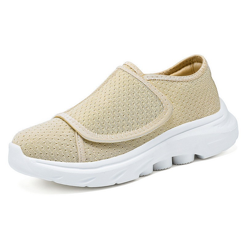 Zapatos de primavera para mujeres zapatos de comercio exterior Velcro conveniente zapatos de ancianos EVA adhesivos fríos con suela suave zapatos casuales cómodos