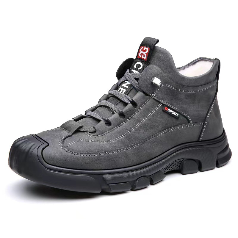 Zapatos de algodón de invierno para hombres más botas de nieve cálidas de terciopelo zapatos altos cómodos antideslizantes y resistentes al desgaste para hombres zapatos casuales al aire libre transfronterizos