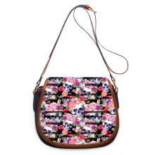 2021新款外贸货源斜跨女包鲜花浪漫骷髅头印花外出单肩斜挎包