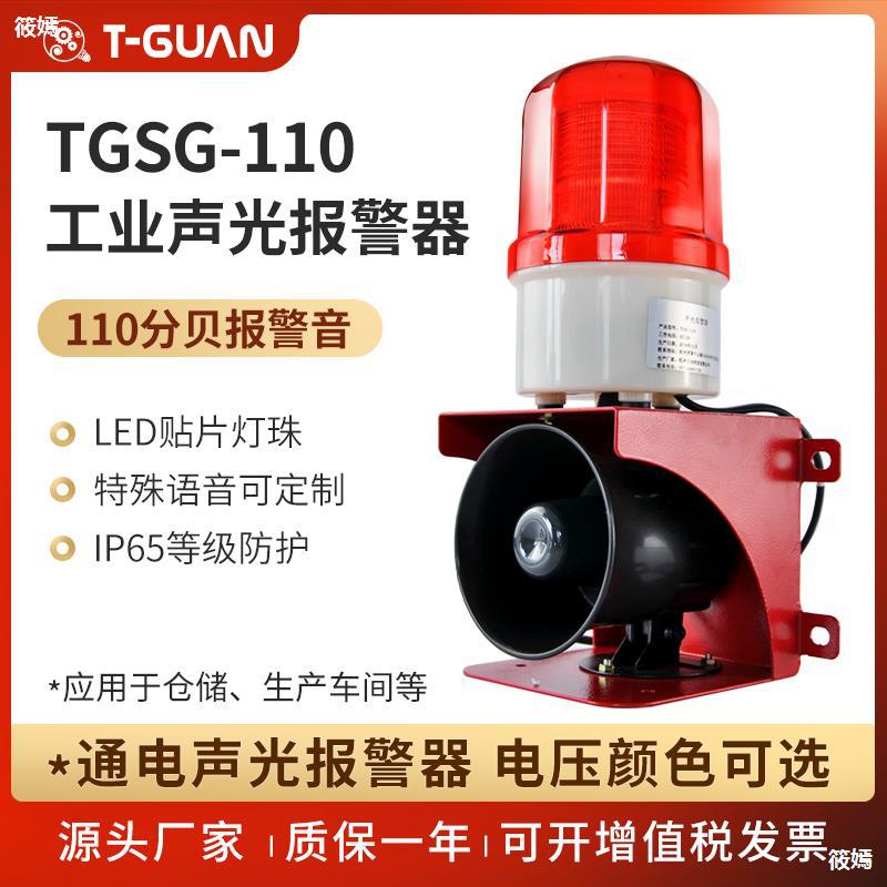 TGSG-110 acousto-optic one Alarm 220v factory workshop Industry acousto-optic Alarm horn 12v24v