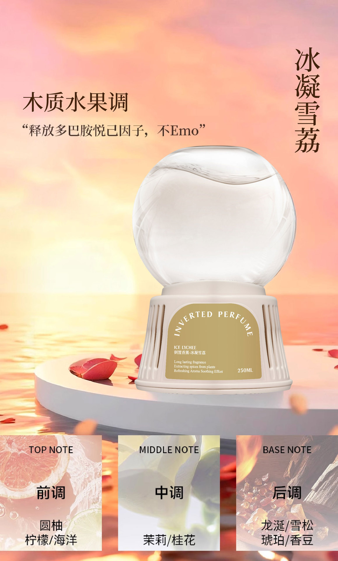 Car Air Freshener Inverted Fragrance Diffuser for Bedroom and Bathroom, Long-Lasting Fragrance, Deodorizing and Odor Removal