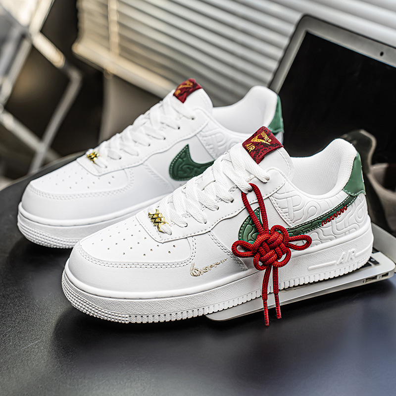 Nike Official Year of the Snake Limited Air Force One Aj Men's Shoes White Shoes 2025 New Women's Af1 Zodiac Year Sneakers