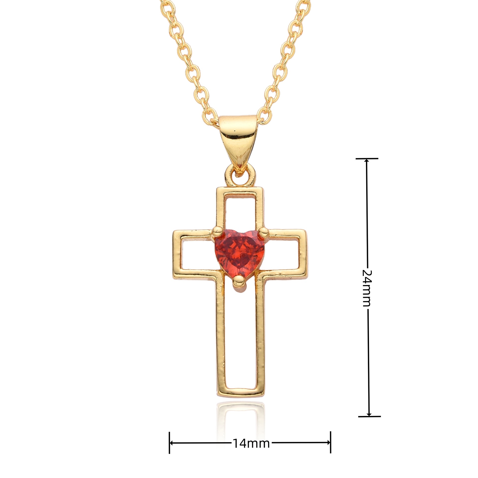 14g Weight Gold Plated Plating Material Zircon Inlay Material Pendant Necklace Classification cable chain Chain Type 1 Piece Quantity Holiday, Daily Occasion Copper Material Cross Pattern Women's Gender Hollow Out, Inlay Design Simple Style, Shiny Style Copper Gold Plated Simple Style Shiny Cross Hollow Out Inlay Zircon Pendant Necklace 17