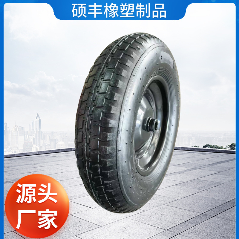 工厂直销16寸4.00-8农用小手推车充气轮胎花园车工具车轮子