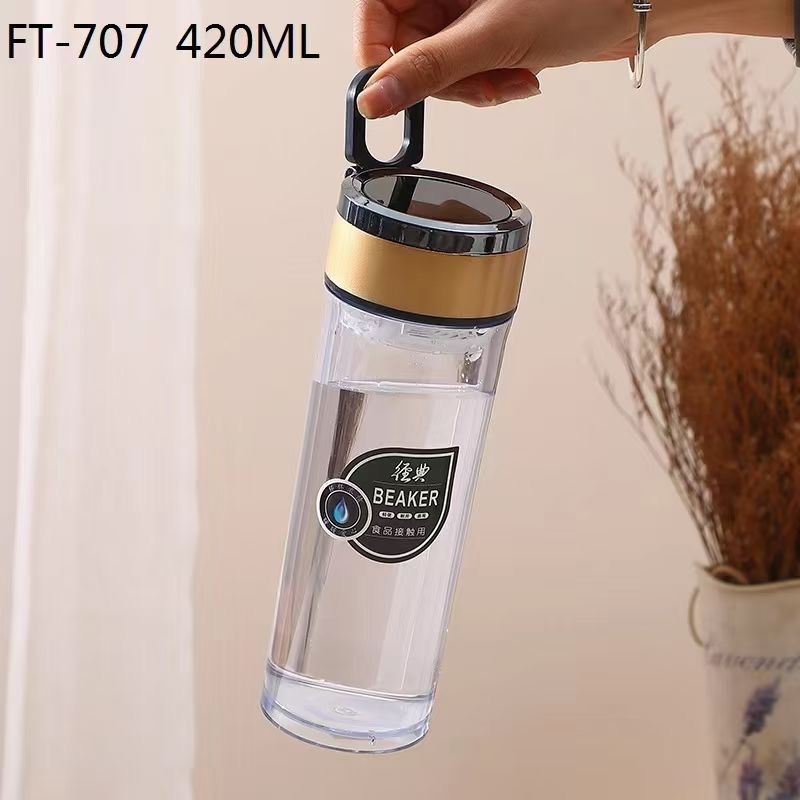 Futong 707 taza de agua de plástico de moda clásica taza de plástico 420ml simple elegante taza de agua portátil fábrica al por mayor
