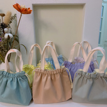素色  简约日式饭盒袋 便当包帆布包抽绳 手提包手拎包 布袋 印刷