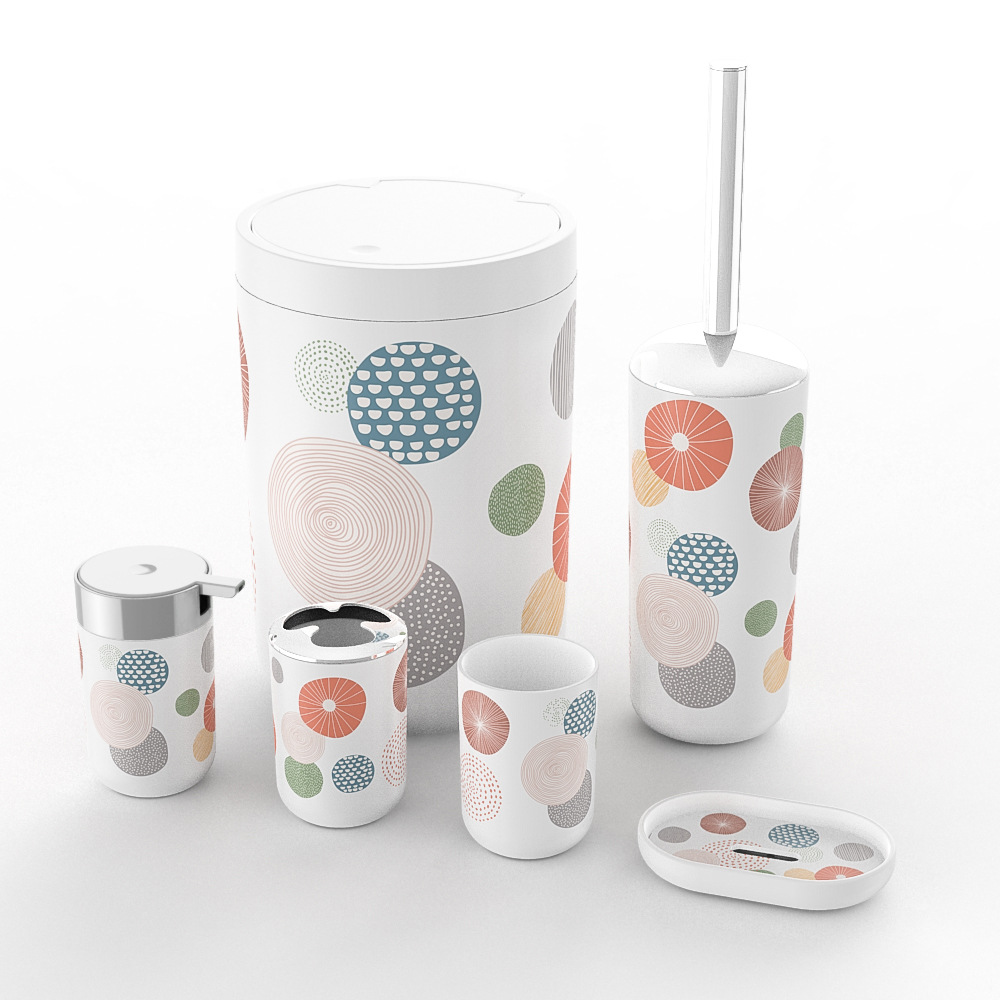 Nuevo Kit de baño de plástico bathroomset baño suministros baño lavado en casa traje de impresión