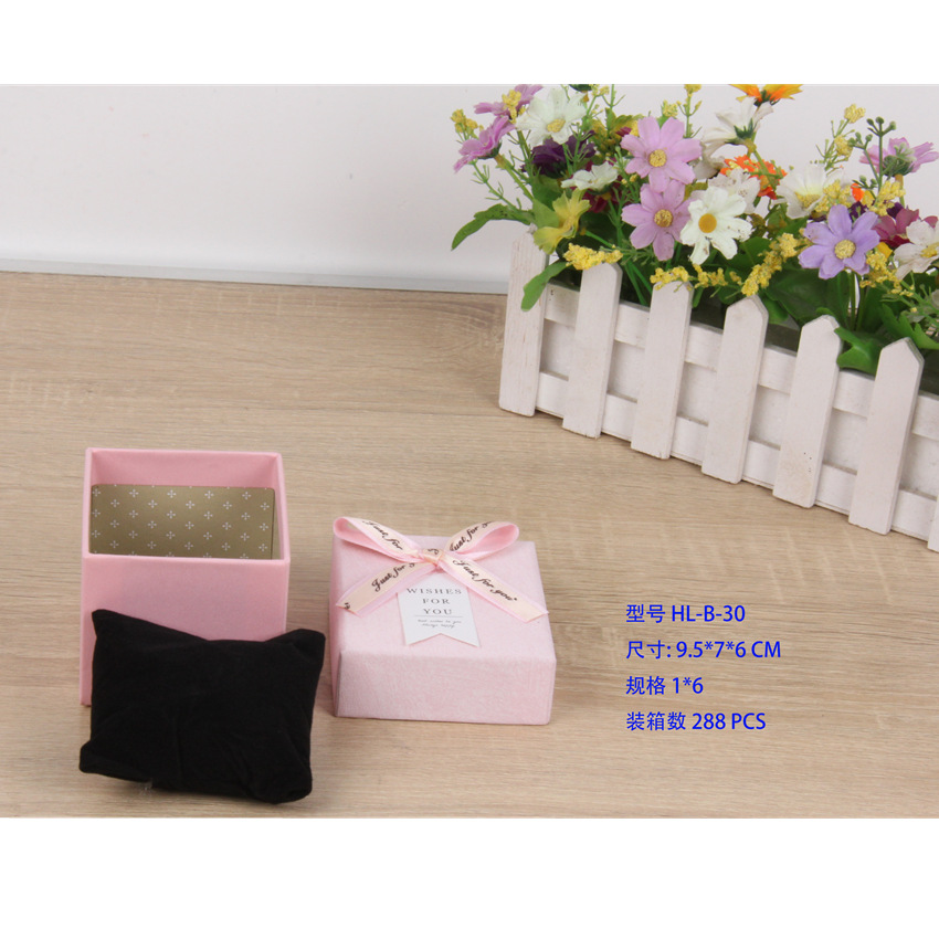 素面内层包装天地盖马克礼品盒6个1包格纹花束通用手表盒含表枕