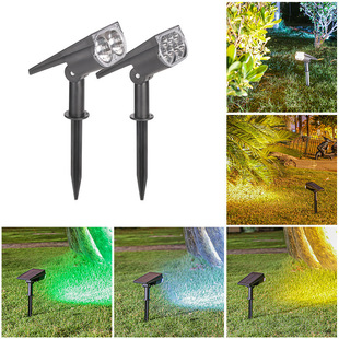 New solar spotlight outdoor waterproof super bright garden lamp Lawn ground lamp garden landscape decoration tree lamp