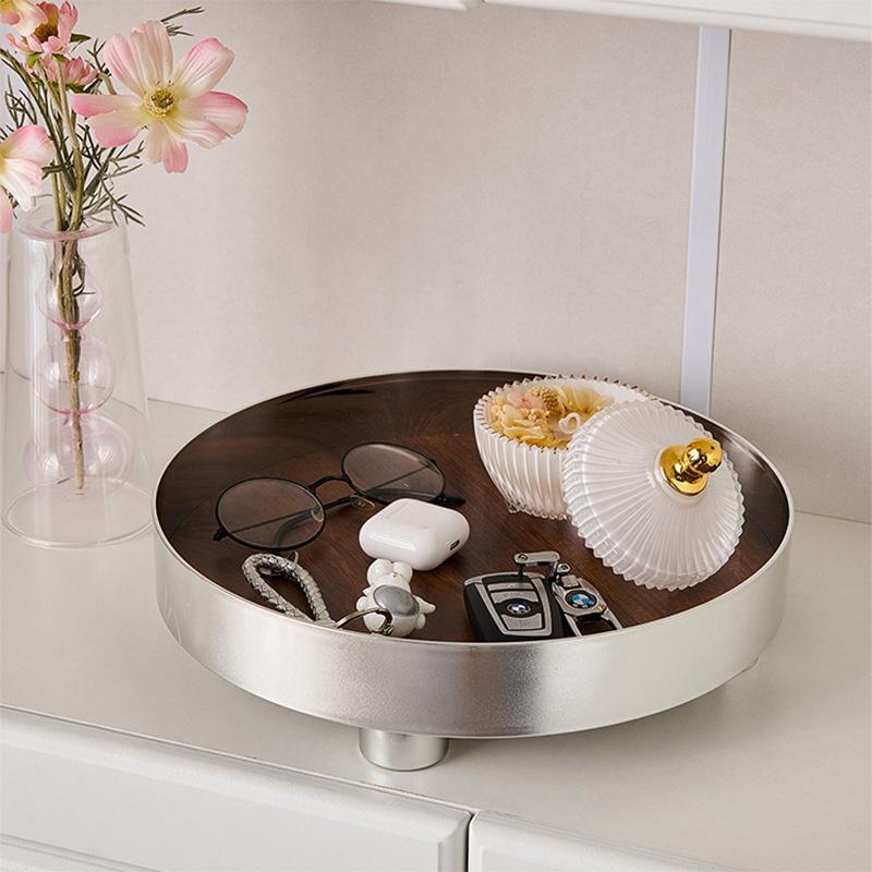Estilo nórdico pasillo bandeja sala de estar mesa de café aromaterapia bandeja de almacenamiento decoración cosméticos perfume escritorio bandeja de almacenamiento redondo