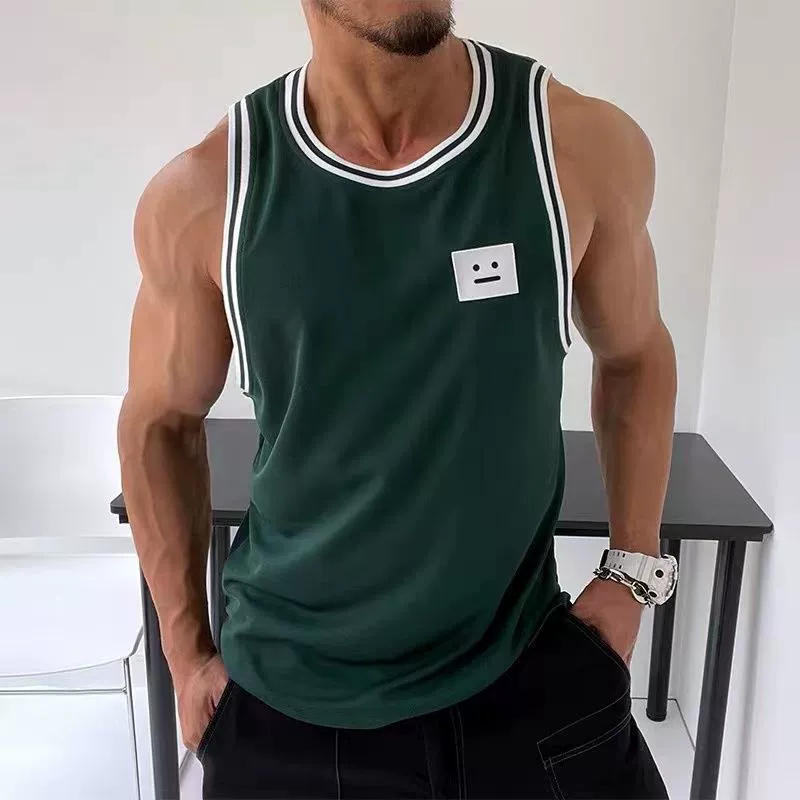 Quick dry sports vest for leisure sleevless, T-shirt for gym, summer football uniform, basketball uniform, slim fit