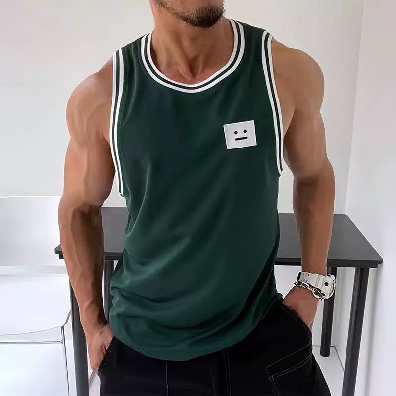 Quick dry sports vest for leisure sleevless, T-shirt for gym, summer football uniform, basketball uniform, slim fit
