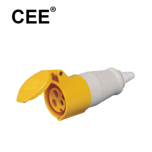 CEE-213L-4/223L-4 yellow IP44 16/32A 110-130V three-core 2P E industrial plug socket
