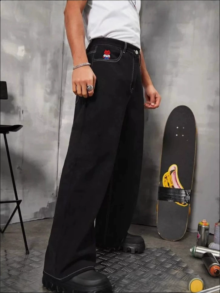 Джинсы loose прямые, широкие стрейты, стиль y2k, размеры S–XXL