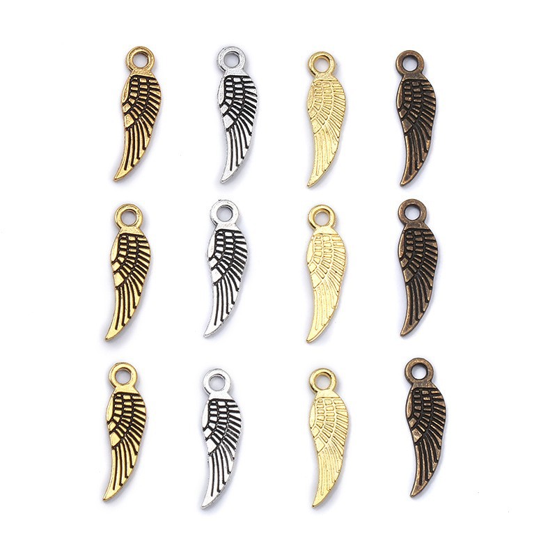 Wholesale wings pendant DIY necklace pendant bracelet vintage alloy jewelry accessories A800338