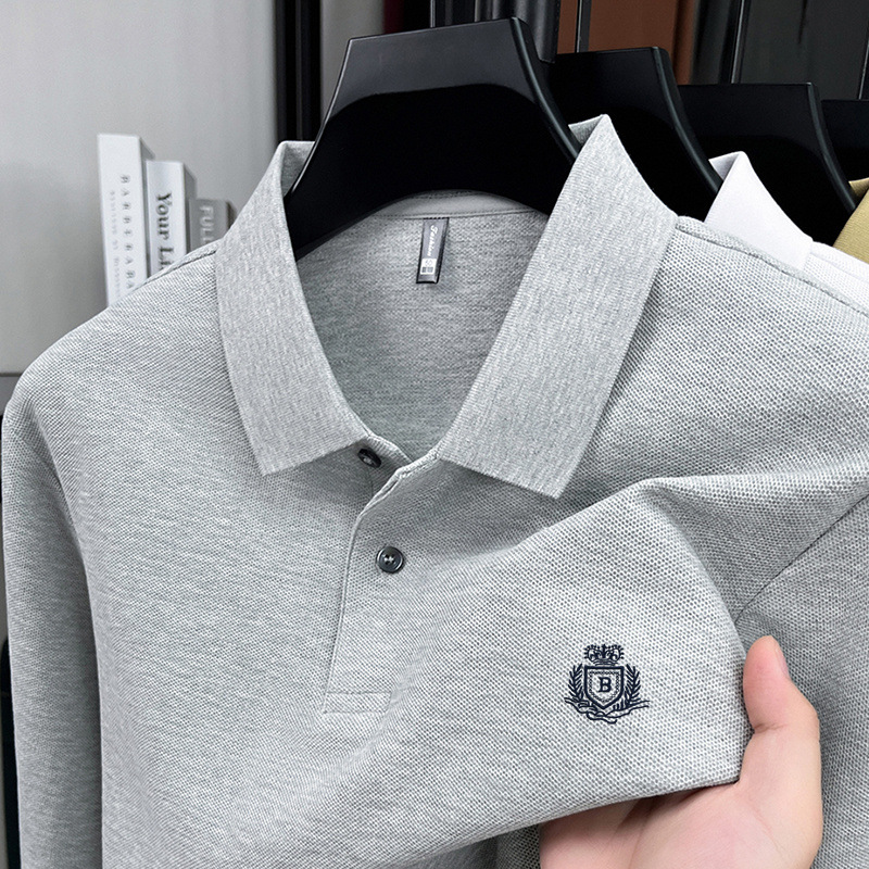 Cx Men's Long Sleeve Embroidery Brand Autumn Polo Shirt Cotton High Quality Clothing Casual Fashion Golf T-Shirt