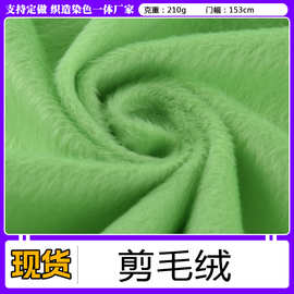 厂家现货 剪毛绒玩具绒布料 2mm剪毛布全涤纶短毛绒服装家纺面料