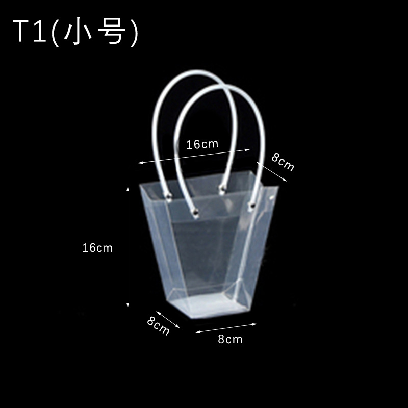 Yiwu fábrica en stock al por mayor material de embalaje de flores suculentas en maceta Bolso de Plástico de regalo bolsa de ramo de flores