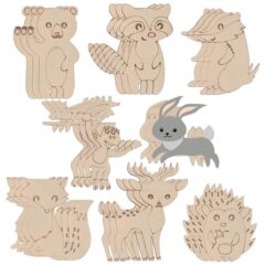アマゾン木製ラクダ羊動物型子供DIY絵画工芸品パーティーデコレーションクリエイティブ手描き