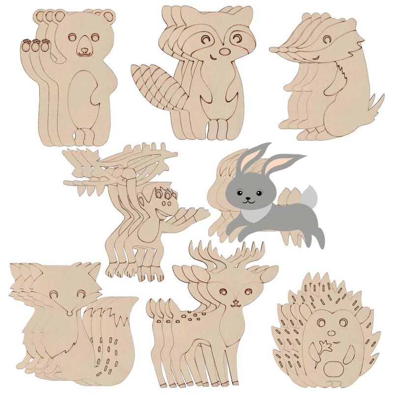 アマゾン木製ラクダ羊動物型子供DIY絵画工芸品パーティーデコレーションクリエイティブ手描き|undefined