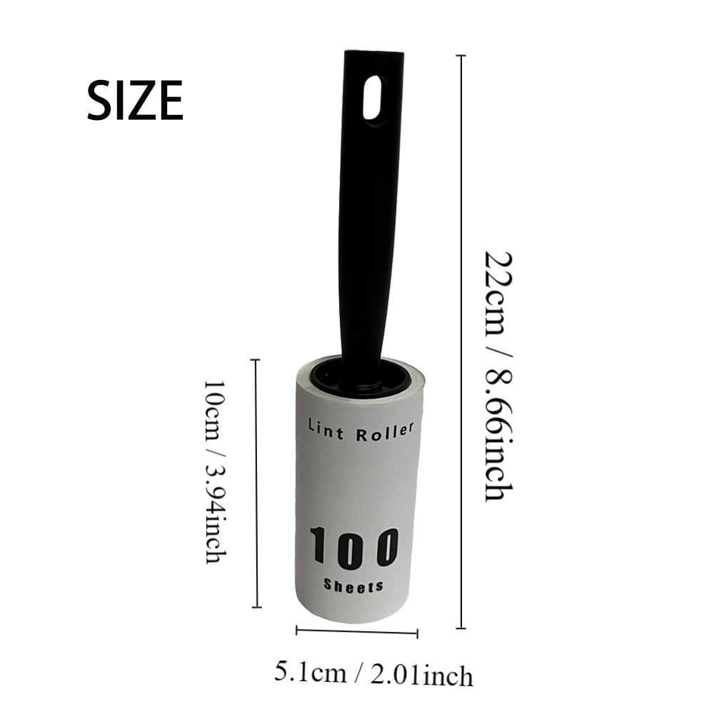 跨境热卖款宠物粘毛滚筒100撕粘毛器斜撕替换粘尘纸 衣物清洁除毛