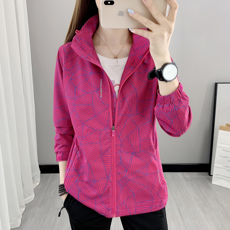 Primavera y otoño delgada de una sola capa elástica chaqueta al aire libre para hombres y mujeres ropa de abrigo a prueba de viento camuflaje casual