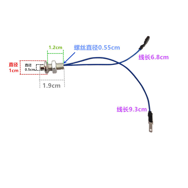 차 스토브 프로브 전기 주전자 온도 센서 서미스터 100K 건강 냄비 자동 주전자 제어 액세서리