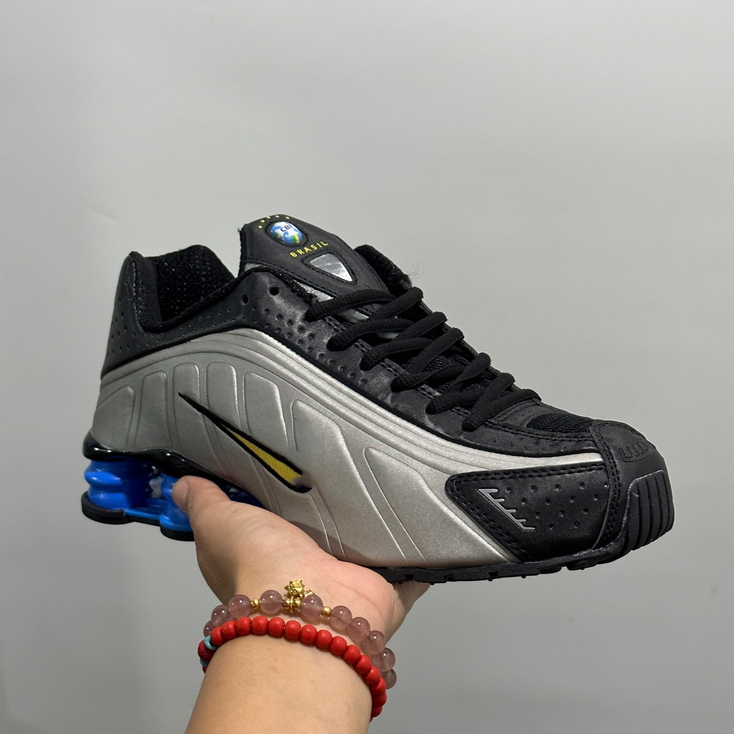 Tenis de Running con Cámara de Aire SHOX R4 Malla y Caucho Transpirable, Antideslizante para Correr y Deportes