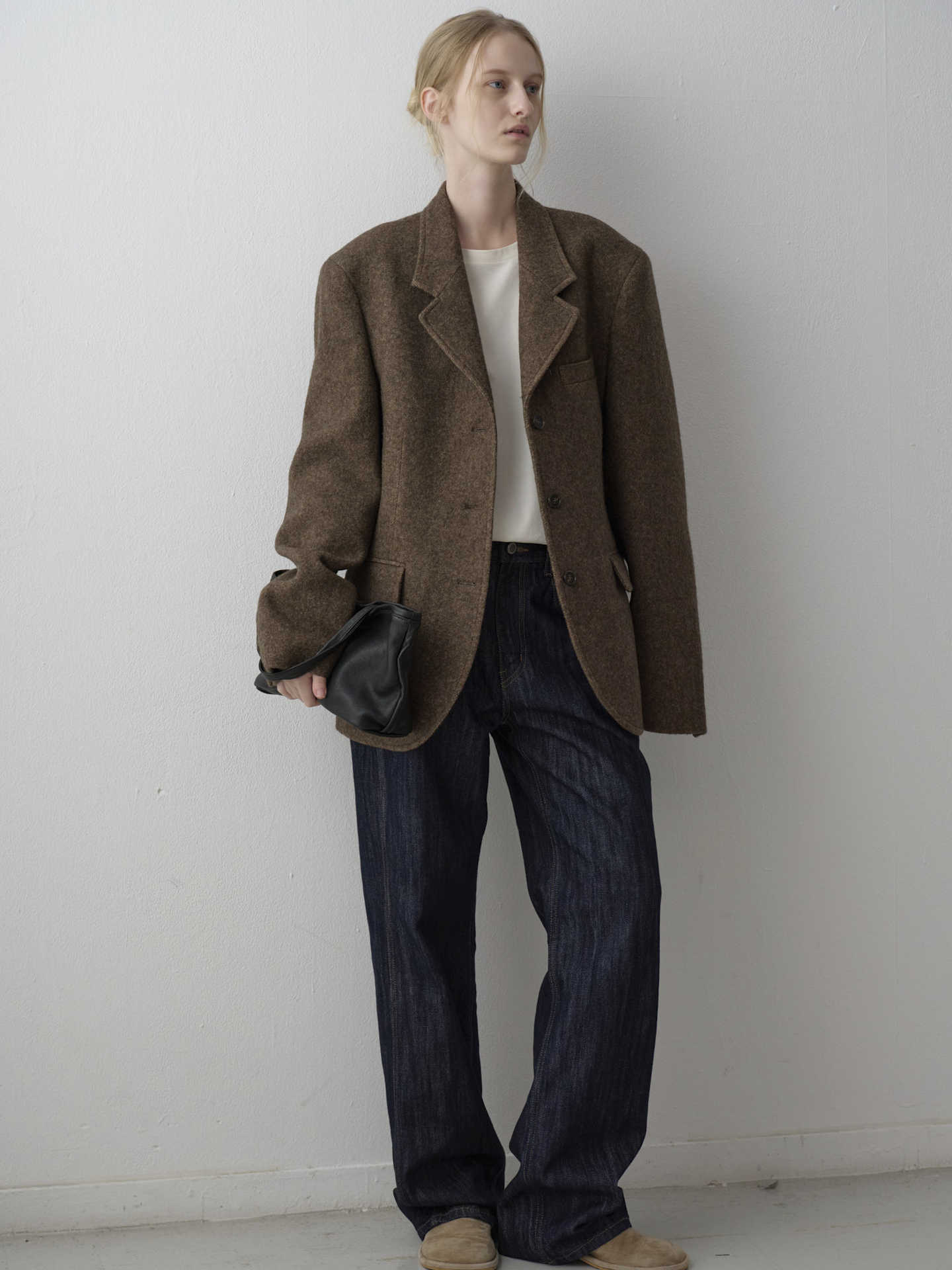 In Stock FAC*DE PATTE*N Woolen For Women Autumn Winter New Simple Elegant Commuter Blazer_ecoleips.com