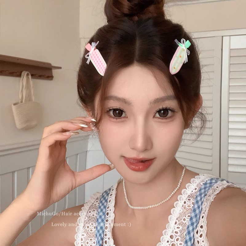 多巴胺可爱发夹女刘海侧边碎发夹子精致高级感发卡鸭嘴夹发饰头饰|undefined