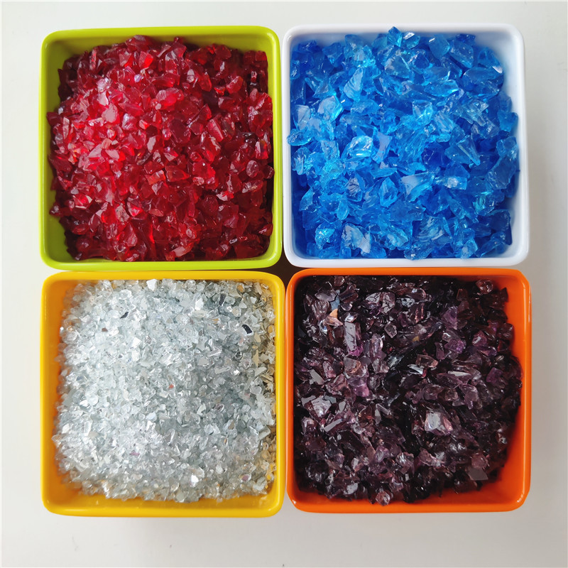 玻璃砂水族装饰造景鱼缸垫底用玻璃砂园艺盆栽铺面装饰玻璃碎底砂