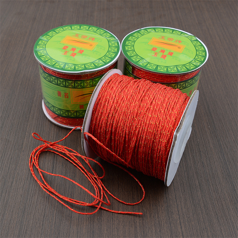 No. 72 gold-added Jade thread 0.8mm Taiwan thread Gold-added thread hand-woven red rope hand-made diy red rope No. 72 gold-added Jade thread 0.8mm Taiwan thread Gold-added thread hand-woven red rope hand-made diy red rope