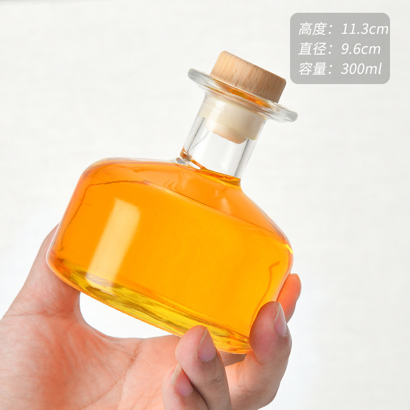 Botella de vino de fruta japonesa botella de vino pequeña botella vacía botella de vidrio NS viento sellado con tapa botella de bebida de vidrio