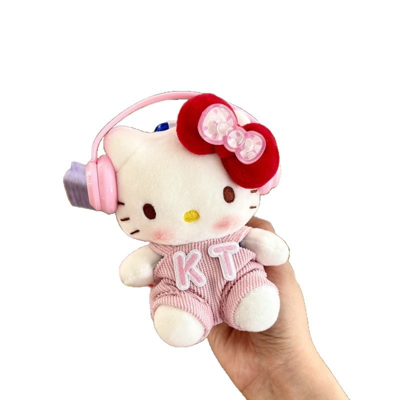 HelloKitty可爱粉色装扮钥匙扣粉色耳机包包挂件少女心时尚挂件|undefined