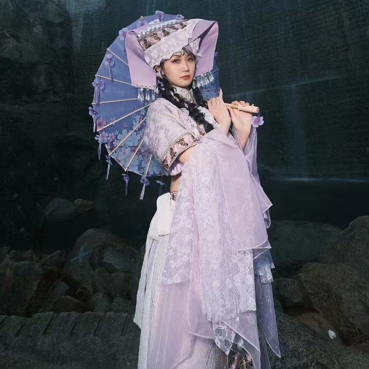 Zhuang Ethnic Style Hanfu Travel Photography Antique suit 2024 Chinese Style Girl Lace Cute