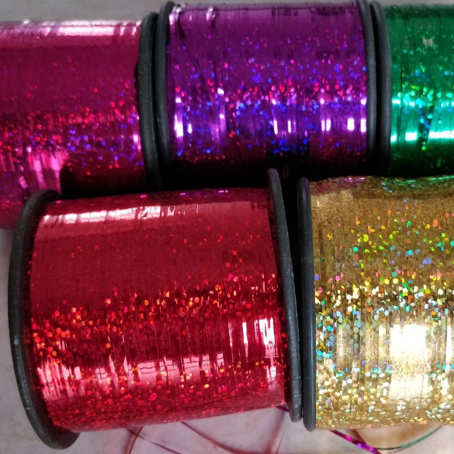 扁平薄银丝皮Z型捻包涤纶线薄金丝切片包芯绣缝线编织网布鞋材