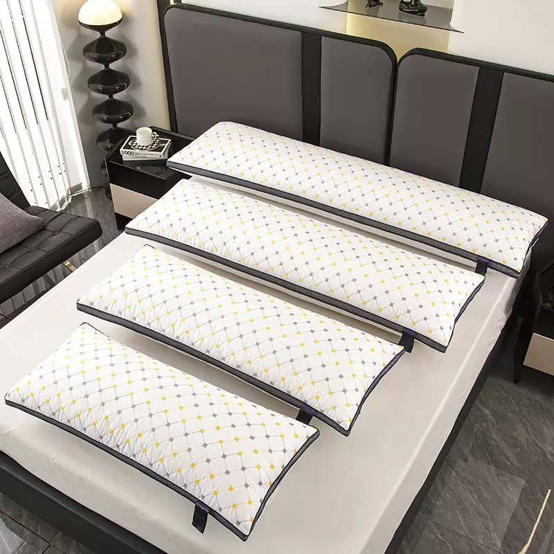 双人长枕头护颈双人枕一体枕芯家用中枕加长款抱枕睡觉长条