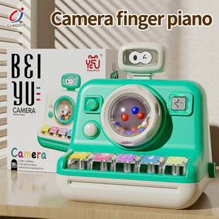 Cross-Border Spot Baby Educational Simulation Camera Multi-Functional Sound and Light Camera Small Piano Toy Montessori Early Education