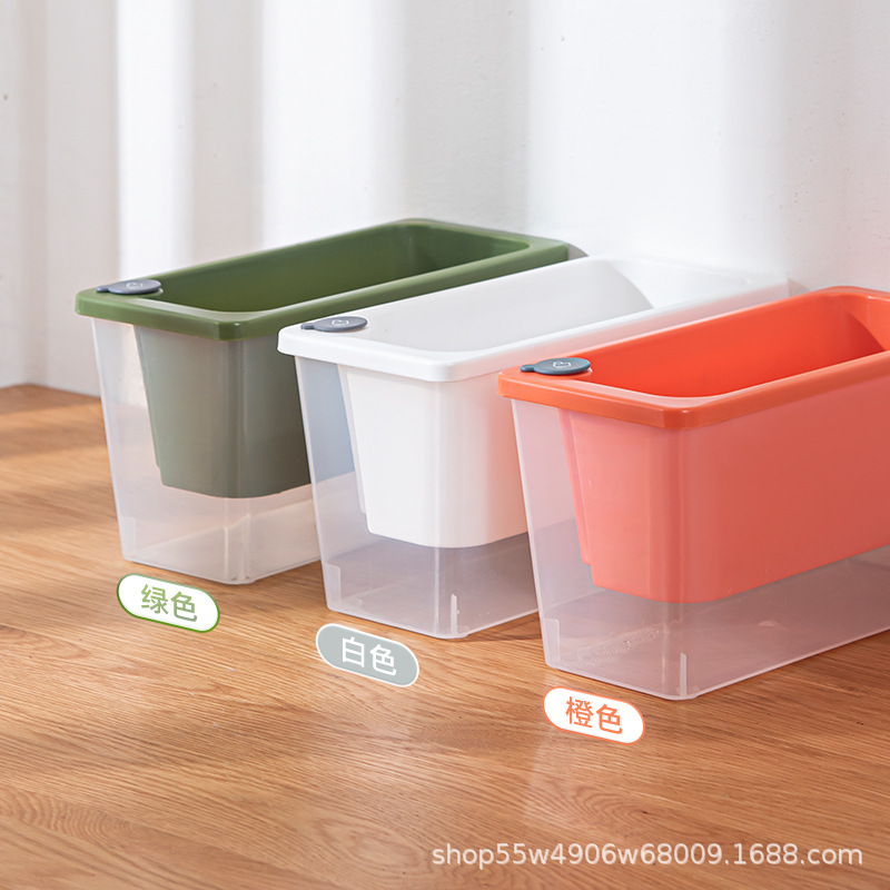 Self-Watering Flower Pot, Rectangular Vegetable Planting Pot for Home Use, Window Sill Succulent Planter, Mobile Flower Pot Tray with Universal Wheels