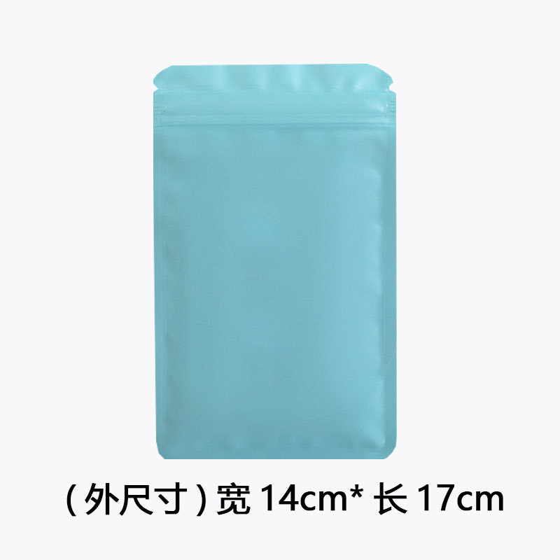 Joyas de color Bolsa ziplock Bolsa ciega Bolsa de papel de aluminio esmerilado Bolsa de hueso opaca aluminizada de doble cara Bolsa de embalaje sellada con alimentos