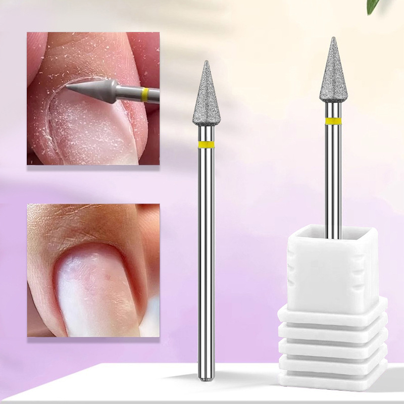 Cross-border nail small triangle grinding head diamond grinding head polishing head manicure to remove dead skin nail grinding tool