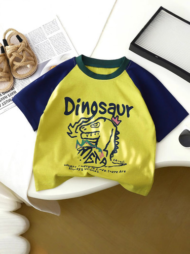Children's Short-Sleeve T-Shirt Pure Cotton Summer Clothing 2025 New Arrival Boys Middle and Small Children Summer Top Half-Sleeve Trendy T