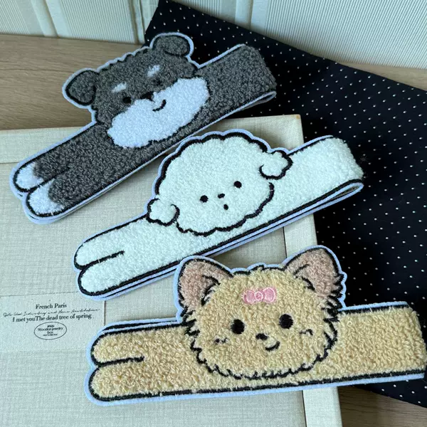 Cute long animal puppy magic tape for sweet girls, ins cartoon style, dual-use for washing face and fixing bangs