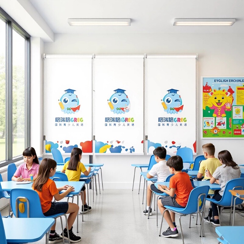 Customized Outdoor Blackout Advertising Blinds for Schools, Kindergartens, Early Education Dance Training Institutions, and Office Windows Customized Outdoor Blackout Advertising Blinds for Schools, Kindergartens, Early Education Dance Training Institutions, and Office Windows