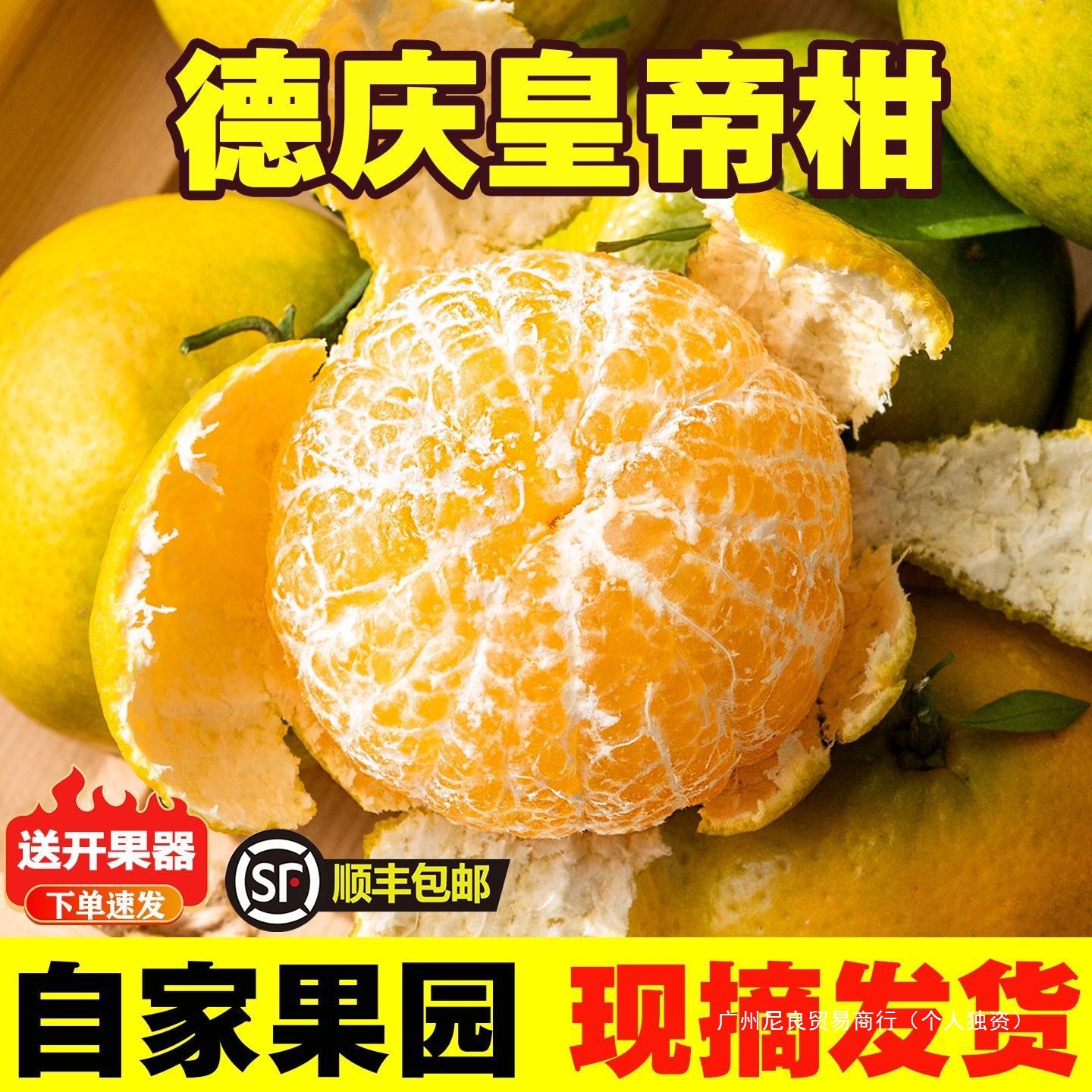 德庆皇帝柑新鲜水果贡柑广东当季柑橘桔橙子大果5/10斤顺丰包邮无