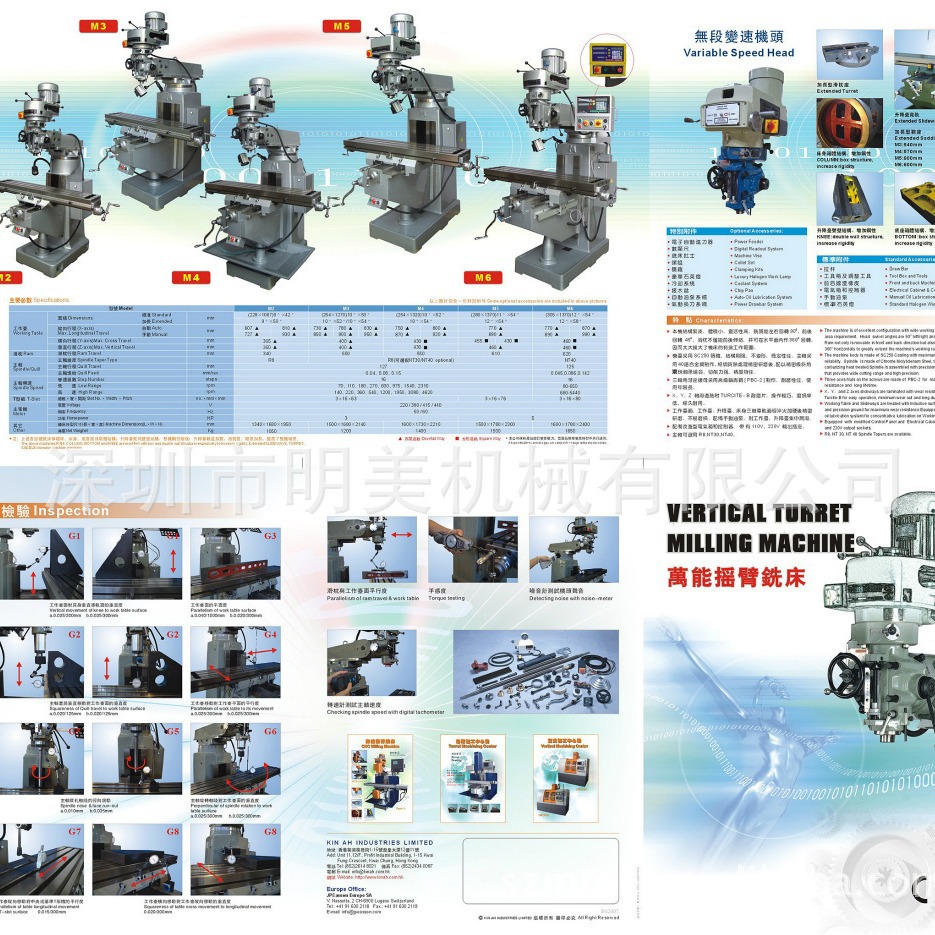 供应4#建亚铣床 万能炮塔摇臂铣床 台湾机头铣床 双方轨铣床