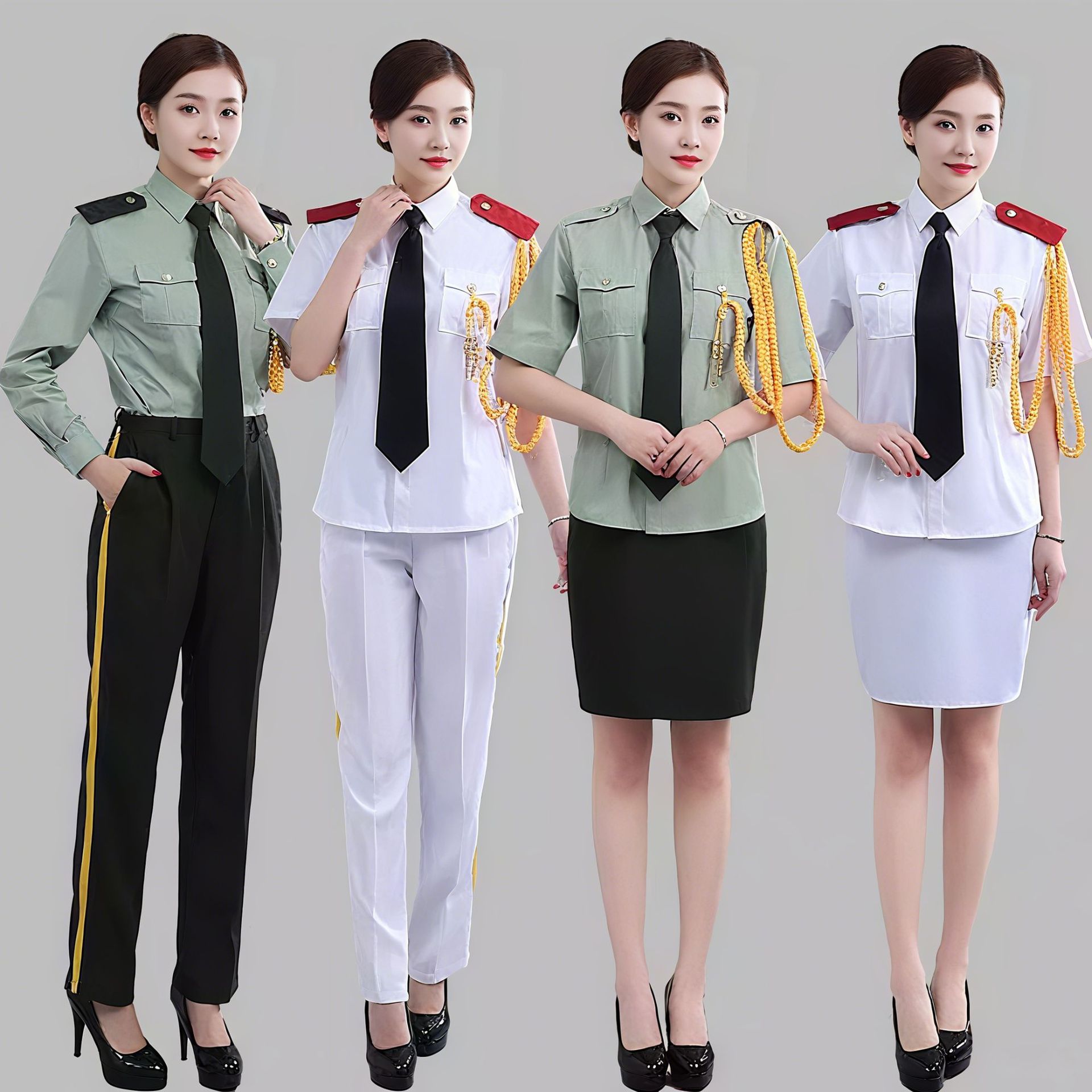 Flag-Raising Ceremony Dress Summer Suit Student Honor Guard Men's and Women's Choir Adult Drum Band Pipe Band Costume