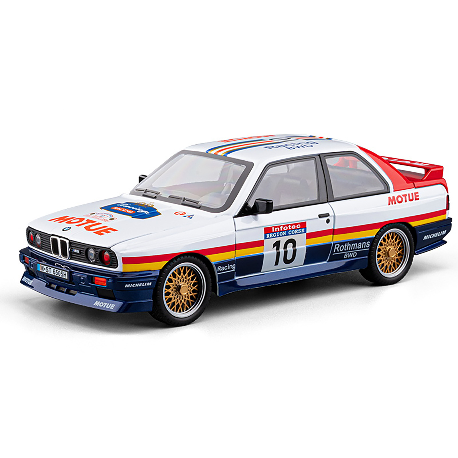 1: 24 BMW M3 versión pintada modelo de aleación de carreras Echo sonido y luz efectos de sonido para niños juguetes de rol de carreras