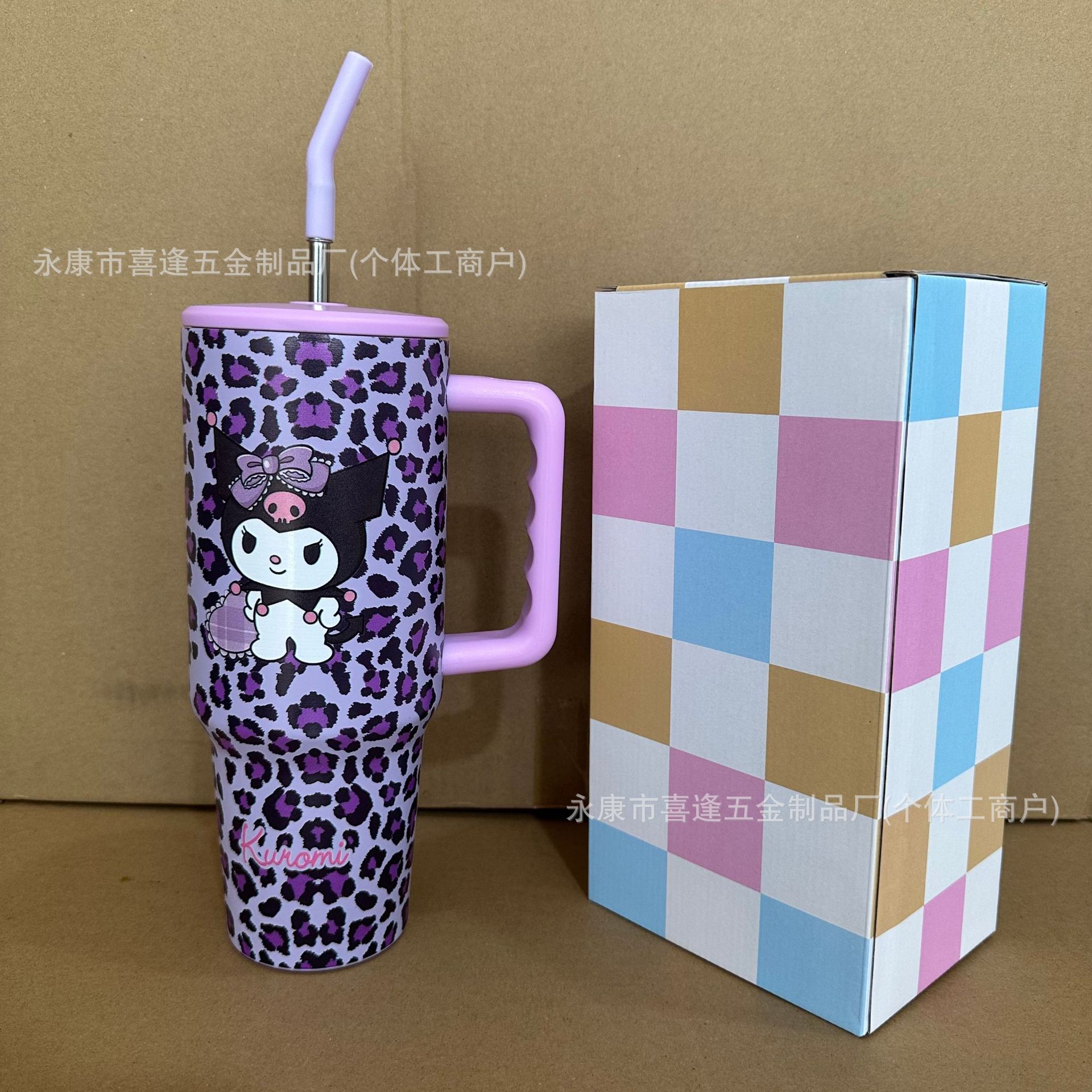태닝키티텀블러 신형 40Oz 손잡이 자동차 컵 귀여운 캐릭터 차량용 아이스 텀블러 30 이미지 2